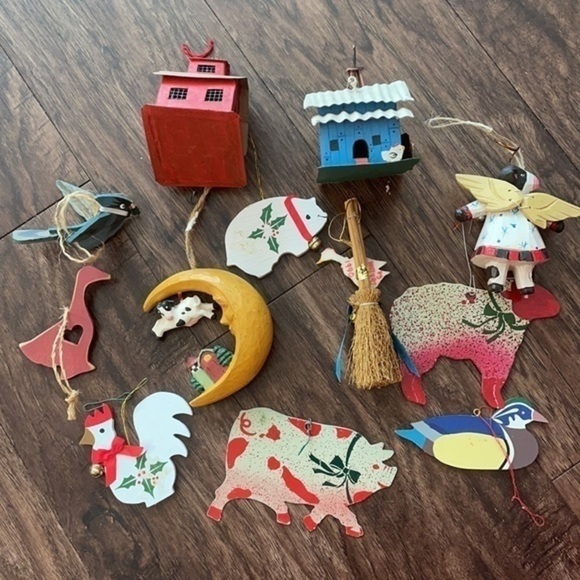 Christmas on the Farm Vintage animal ornaments 12 - Picture 7 of 14